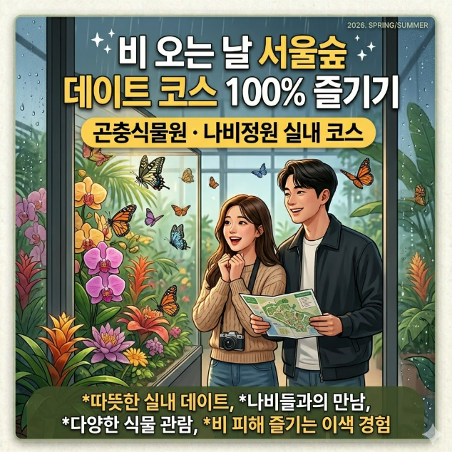 비 오는 날 서울숲 데이트 코스 100% 즐기기: 곤충식물원·나비정원 실내 코스