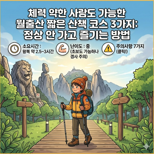 체력 약한 사람도 가능한 월출산 짧은 산책 코스 3가지: 정상 안 가고 즐기는 방법