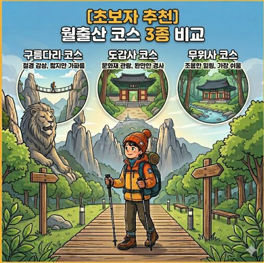 월출산 초보 코스 3가지 비교: 구름다리 코스 vs 도갑사 코스 vs 무위사 코스