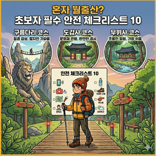 월출산 혼자 등산해도 괜찮을까? 초보자가 피해야 할 시간대와 안전 체크리스트 10가지