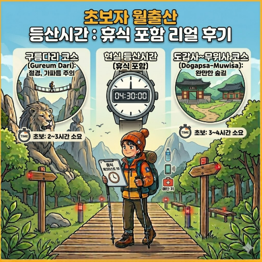 초보자 기준 월출산 등산시간 현실 후기: 휴식 포함 몇 시간 잡아야 할까?