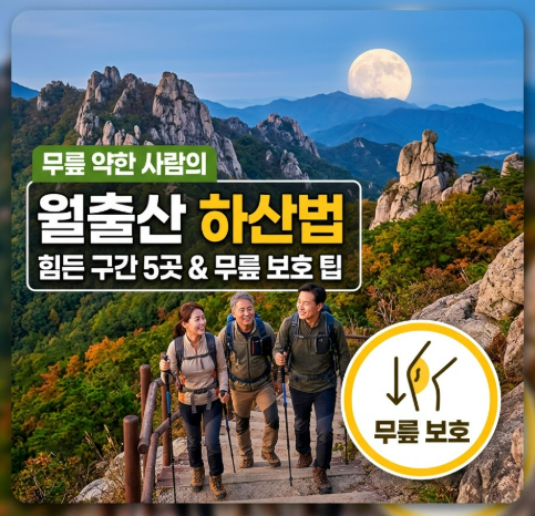 무릎 약한 사람의 월출산 하산법: 힘든 구간 5곳과 무릎 보호 팁