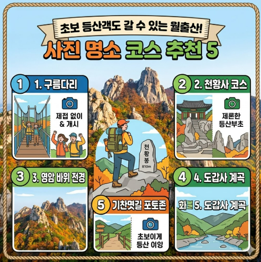 초보 등산객도 갈 수 있는 월출산 사진 명소 코스 추천 5곳