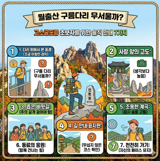 월출산 구름다리 무서울까? 고소공포증 초보자를 위한 솔직한 안내 7가지