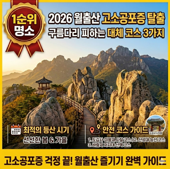 2026 고소공포증이 있어도 월출산 갈 수 있을까? 구름다리 피하는 대체 코스 3가지