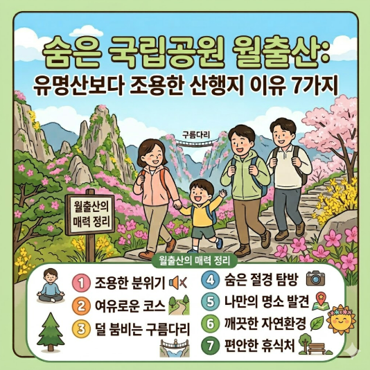 숨은 국립공원 월출산이 유명산보다 조용한 산행지로 좋은 이유 7가지