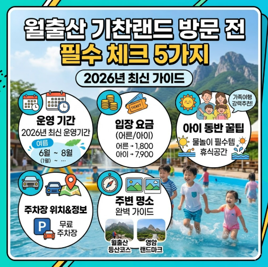 월출산 기찬랜드 방문 전 필수 체크 5가지｜2026년 최신 운영 기간, 입장 요금, 주차장 위치, 아이 동반 꿀팁, 주변 명소 완벽 가이드
