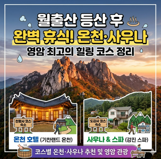 월출산 등산 후 온천·사우나 찾는 사람을 위한 영암 휴식 코스 정리