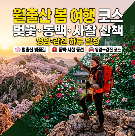 월출산 봄 여행 코스｜벚꽃·동백·사찰 산책까지 묶는 영암·강진 하루 일정