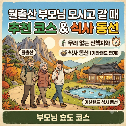 월출산 부모님 모시고 갈 때 추천 코스｜무리 없는 산책지와 식사 동선